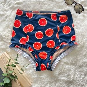 Kortni Jeane Swim Bottom - All Ruffled Up Tangerine